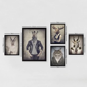 Conjunto de Quadros Decorativos em MDF – Modelo SET_055 – Multicolor –