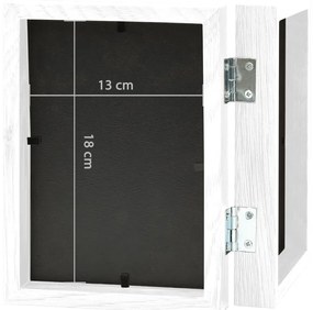Moldura com duas dobras 2x(13x18 cm) branco