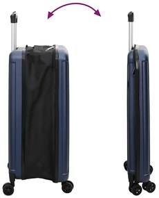 Mala Dobrável Casco Duro 28" Azul Escura 50x30x76 cm ABS