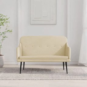 351489 vidaXL Banco 110x76x80 cm tecido cor creme