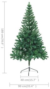 Árvore de Natal artificial pré-iluminada + bolas 564 ramos