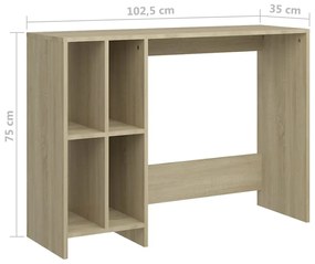 Secretária 102,5x35x75 cm derivados de madeira carvalho sonoma