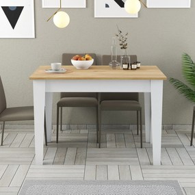 Mesa de Cozinha Kiev – Branco Carvalho – 110x75x72 cm