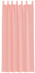 Cortinas de voile com bolsos para varão 2 pcs rosa