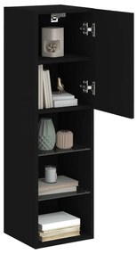 Móvel de TV com luzes LED 30,5x30x102 cm preto