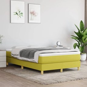 3120605 vidaXL Estrutura de cama com molas 120x200 cm tecido verde
