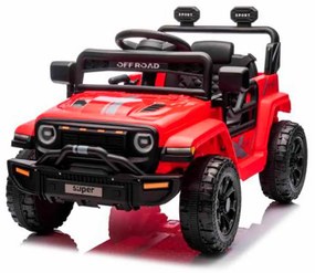 Jipe elétrico para crianças OFFROAD NEW, bateria de lítio, chassis alto, banco largo, suspensão nas rodas traseiras, controlo remoto de 2,4 GHz, leito