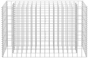 Canteiro elevado/cesto gabião 90x30x60 cm aço galvanizado