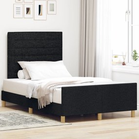 Cama vidaXL Preta 120x200 cm em Tecido