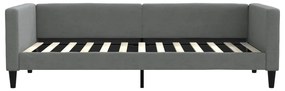 Sofá-cama com gavetão 90x200 cm tecido cinzento-escuro