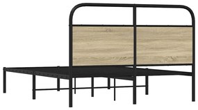 Estrutura cama s/ colchão derivados de madeira carvalho sonoma