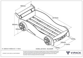 Cama Carro para Crianças LEMANS Vermelha