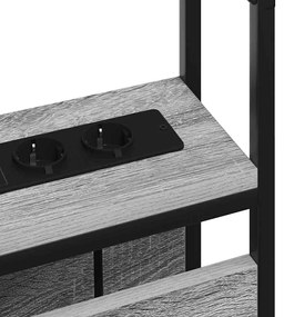 Cabeceira de armazenamento com cabeceira Sonoma cinzento 135 cm