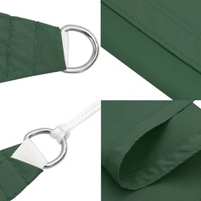 Para-sol vela tecido oxford triangular 4x4x5,8 m verde-escuro