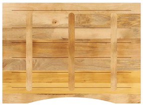 Tampo de mesa com curva 100x80x2,5 cm mangueira áspera maciça