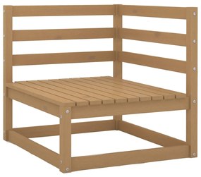 12 pcs conjunto lounge de jardim pinho maciço