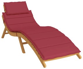 Almofadão p/ espreguiçadeira tecido oxford vermelho tinto