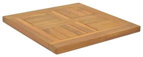 Tampo de mesa quadrado 40x40x2,5 cm madeira de teca maciça