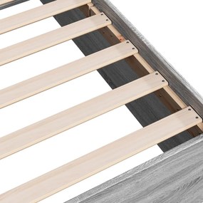 Estrutura de cama 135x190 cm derivados de madeira cinza sonoma