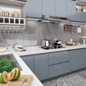vidaXL Autocolante para móveis 500x90 cm PVC cinzento