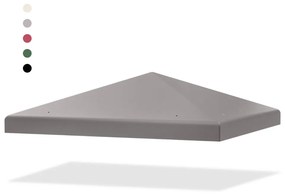 Toldo de Reposição para Tenda (NÃO INCLUIDA) de 300 x 300 cm com Fecho de Gancho e Velcro Orifícios de Drenagem Cinza