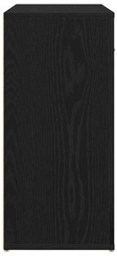 Buffet vidaXL Carvalho Preto 80x33x70 cm Madeira de engenharia