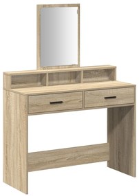 Mesa de Maquilhagem com Gavetas Carvalho Sonoma 100x41x140 cm