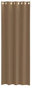 Cortinas de voile com ilhós 2 pcs castanho-claro