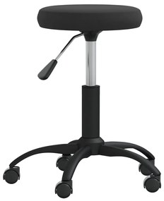 Cadeira de escritório giratória veludo preto