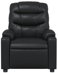 Poltrona de massagens reclinável couro artificial preto
