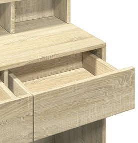 Toucador com LED 80x41x134,5 cm carvalho sonoma