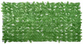 Tela de varanda com folhas verdes 200x100 cm