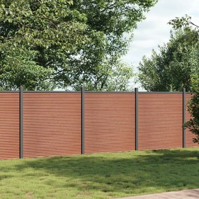 Painel de vedação 526x186 cm WPC castanho