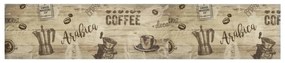 Tapete de cozinha lavável 60x300 cm veludo padrão café castanho
