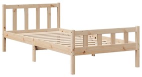 Cama com estante sem colchão 100x200 cm pinho maciço