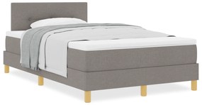 Cama Box Spring com Colchão Taupe 120x190 cm Tecido
