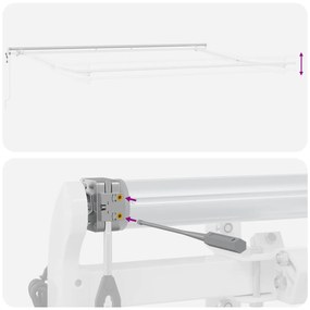 Toldo Retrátil Automático Branco 500x300 cm