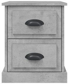 Mesa de cabeceira 39x39x47,5 cm derivados madeira cinza cimento
