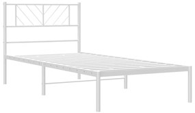 Estrutura de cama sem colchão com cabeceira 75x190 cm branco