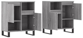 Aparadores 2 pcs derivados de madeira cinzento sonoma