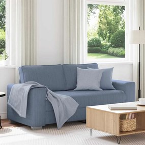 vidaXL Sofá-luvas 180x77x82 cm tecido corduroy azul