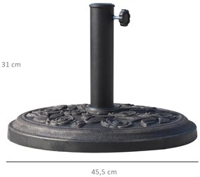 Base para Chapéu de Sol Suporte para Chapéu de Sol para Mastros de 38m