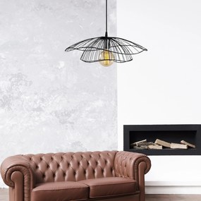 Candeeiro Tel – Preto – Diâmetro 50 cm, Altura 111 cm