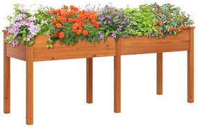 Floreira elevada com separador e 8 orifícios de drenagem para vegetais e flores para jardim ou terraço 184 x 58 x 77 cm Amarelo