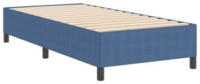 Estrado de Cama Azul 100x200 cm Tecido de Veludo Canelado