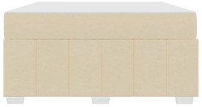 Estrutura da Cama Creme 160 x 200 cm tecido