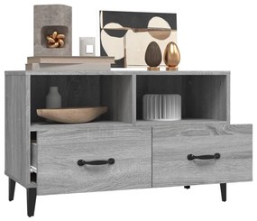 Móvel de TV 80x36x50 cm derivados de madeira cinzento sonoma