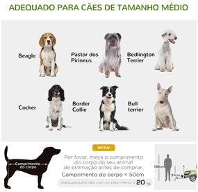 PawHut Reboque de Bicicleta para Cães 2 em 1 Carrinho para Animais de