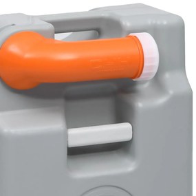 Tanque de água com rodas para campismo 25 L cinzento
