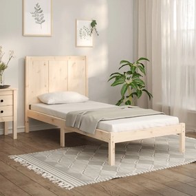 Cama sem colchão 75x190 cm madeira de pinho maciça